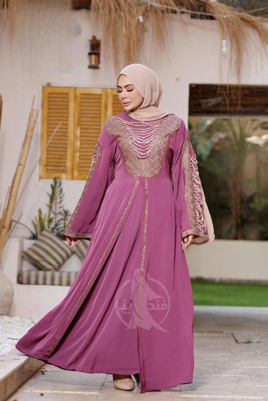 Elegant Silk Abaya fdsaredqarfdew - Thumbnail 4