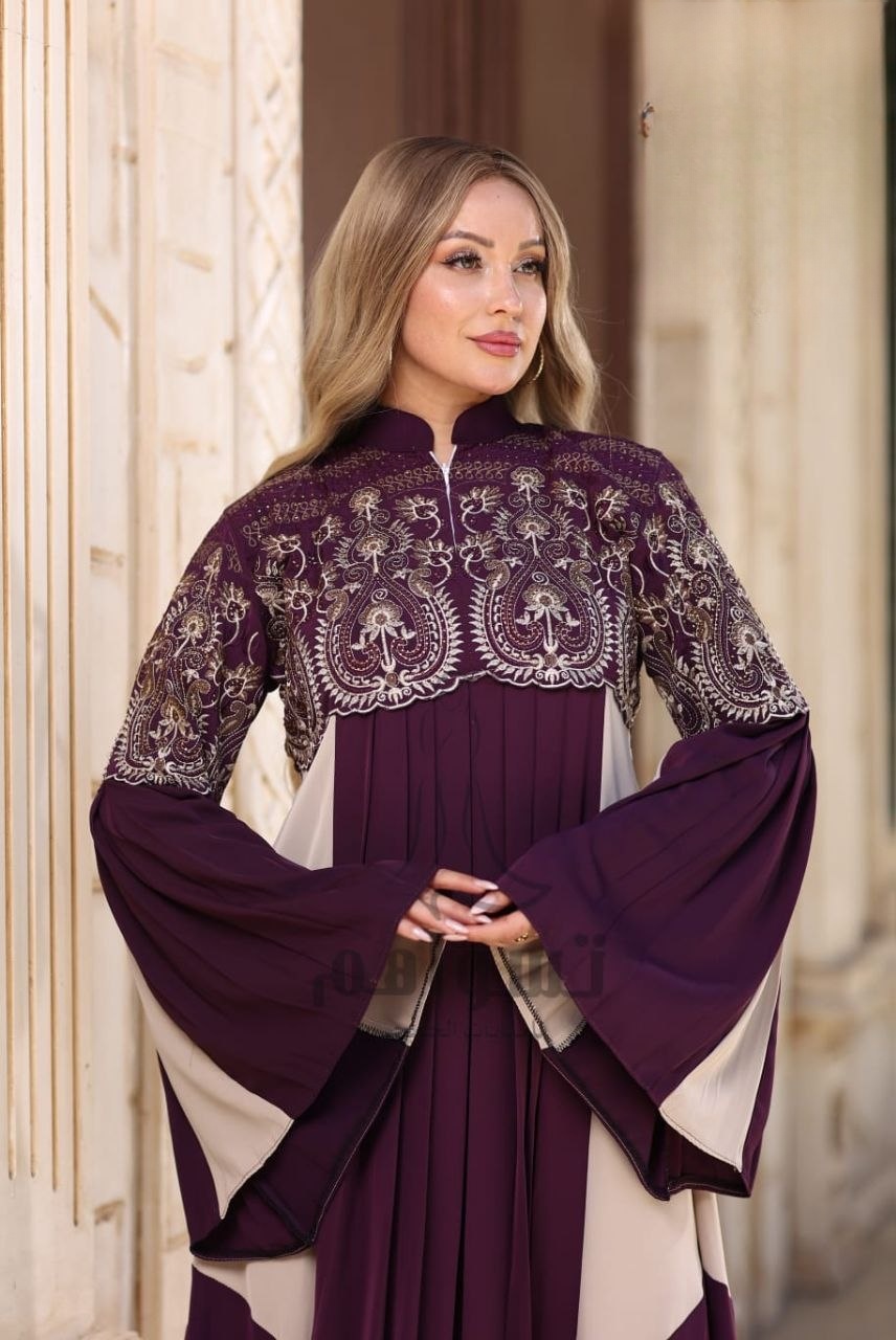 Elegant Silk Abaya - Thumbnail 5