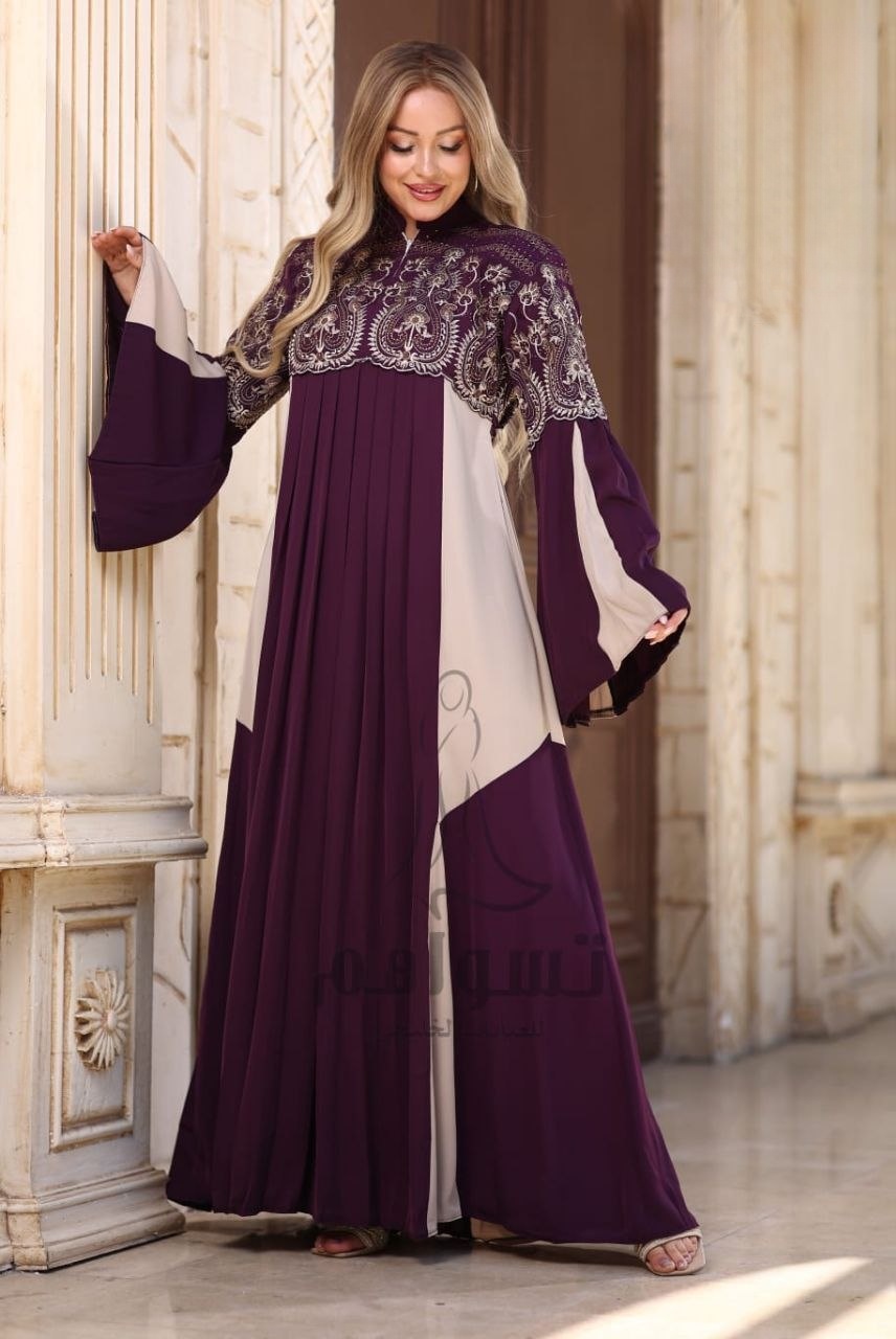 Elegant Silk Abaya - Thumbnail 4