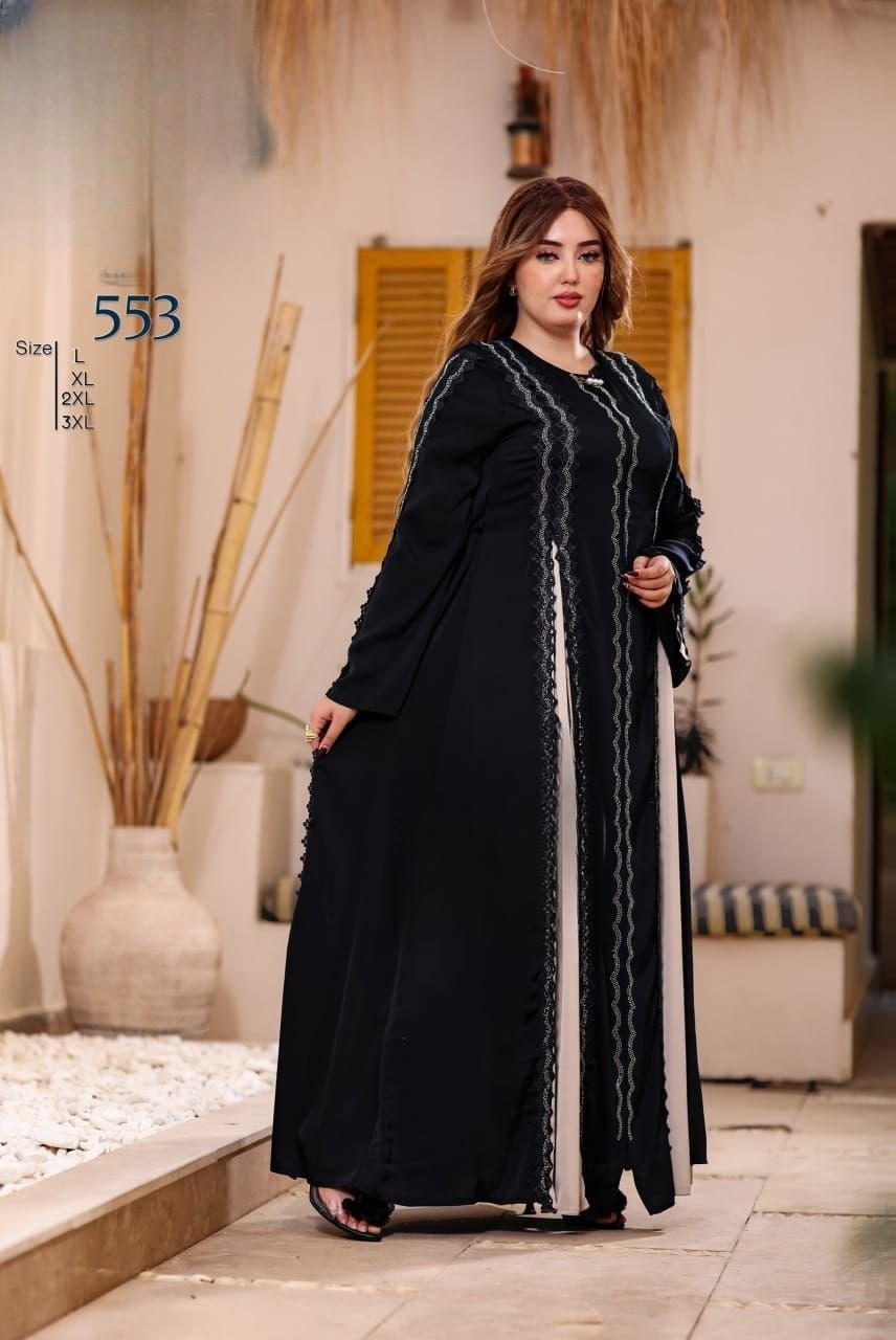 Elegant Silk Abaya - Thumbnail 3