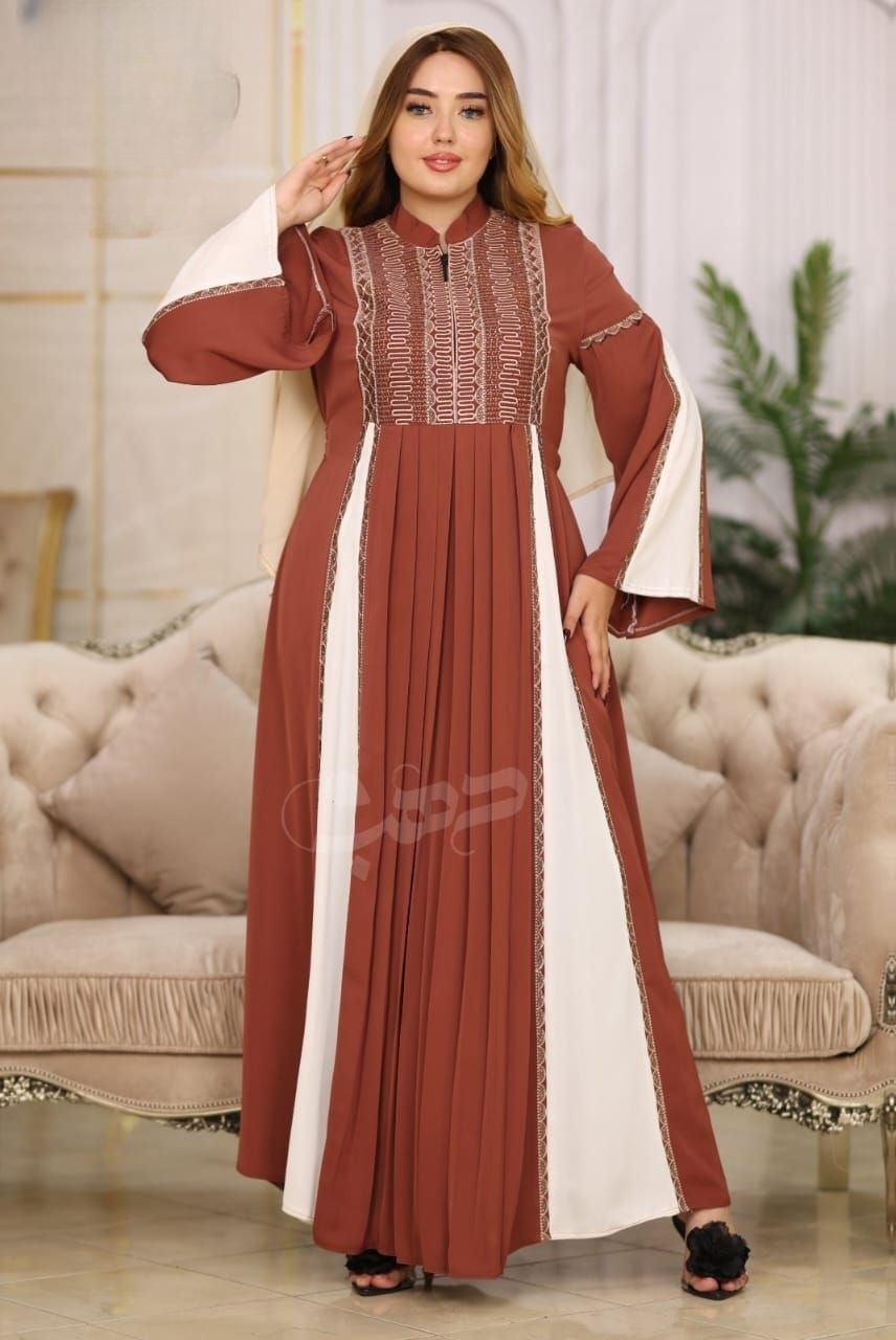 Elegant Silk Abaya - Thumbnail 3