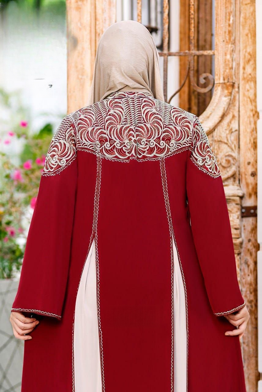 Elegant Silk Abaya - Thumbnail 3