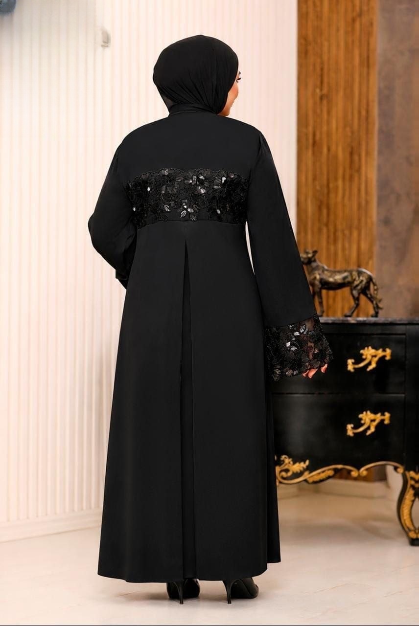 Elegant Silk Abaya - View 2