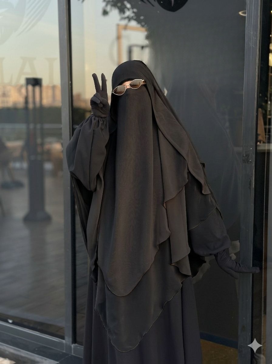 K14 Two-Layer Chiffon Khimar