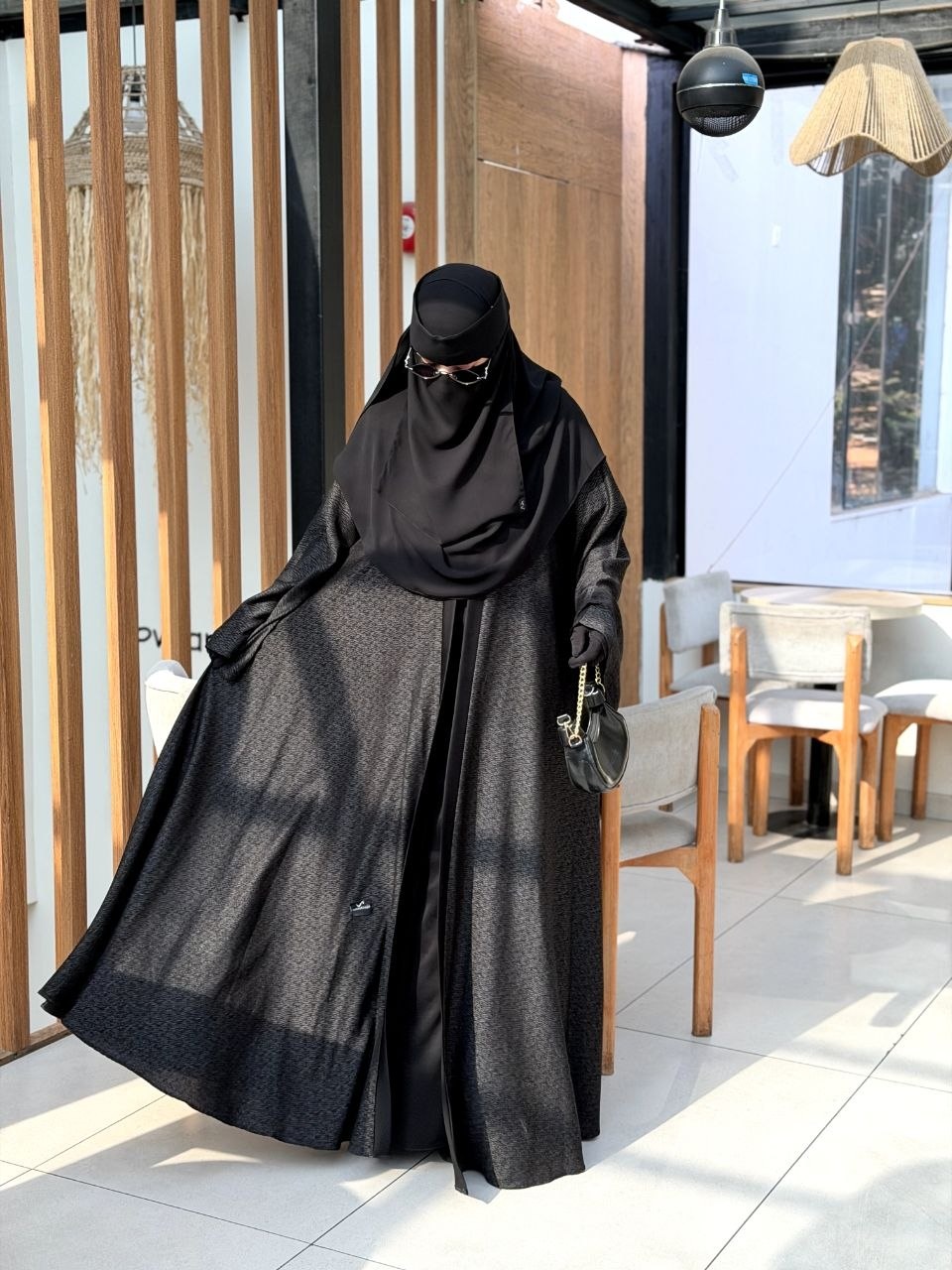 Khadija Two-Piece Robe Abaya - Thumbnail 5