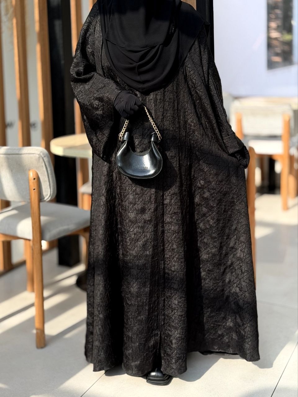 Matouba 01645 Black Abaya - Thumbnail 2