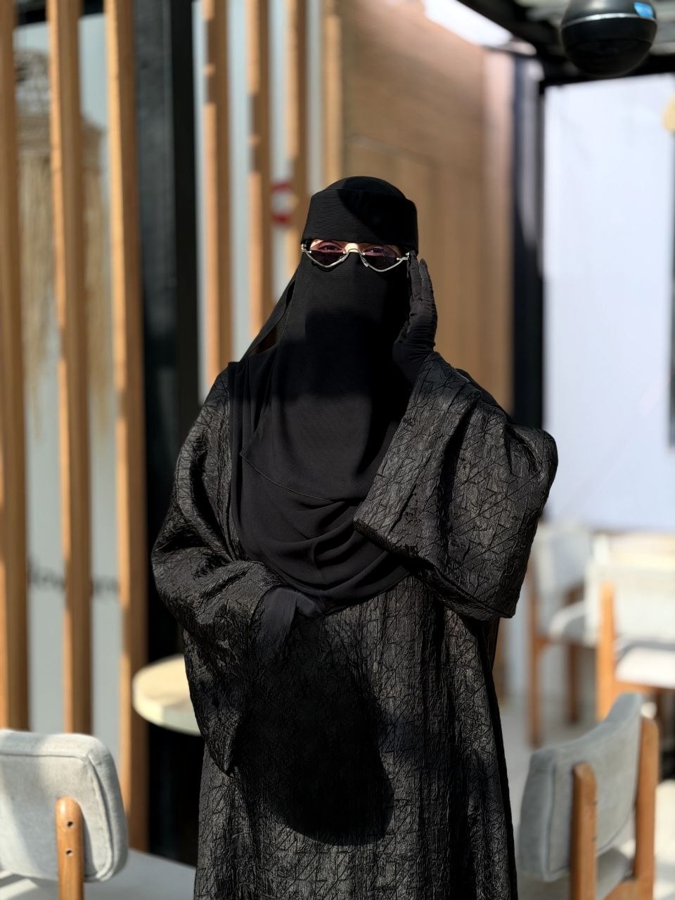 Matouba 01645 Black Abaya - Thumbnail 3