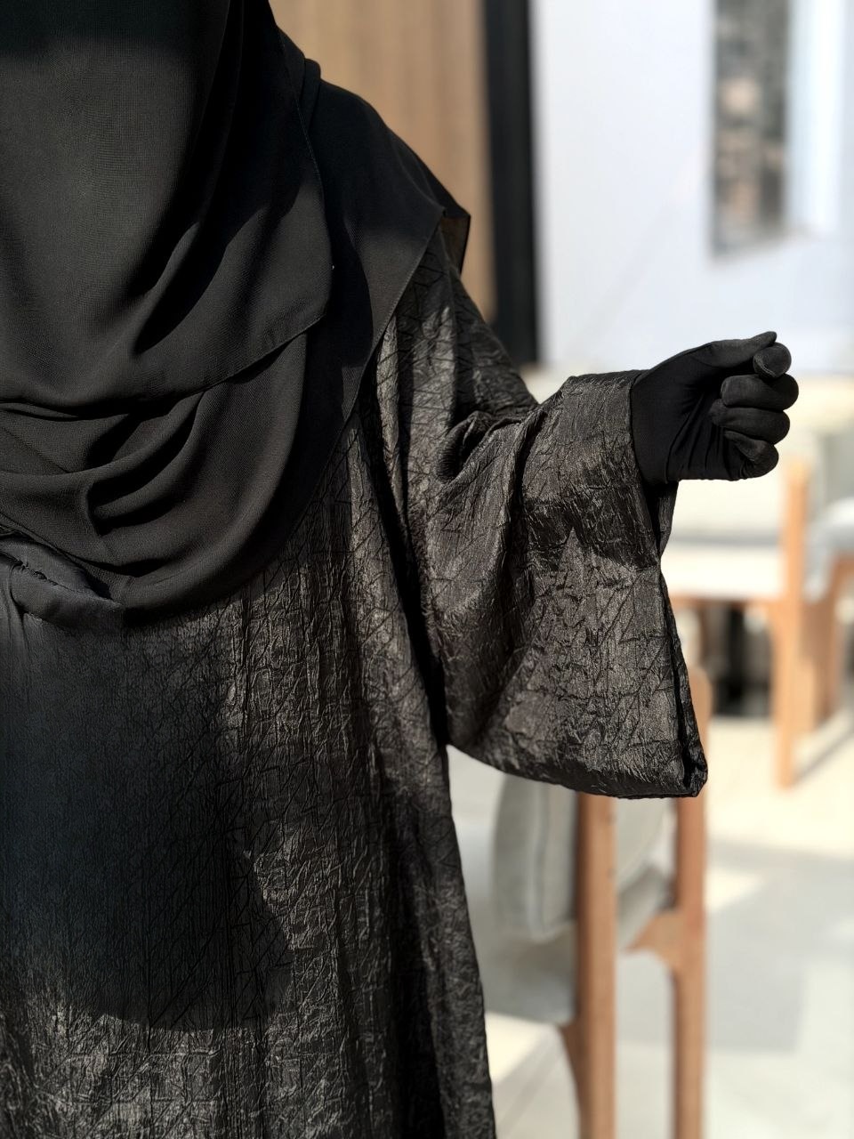 Matouba 01645 Black Abaya - Thumbnail 5