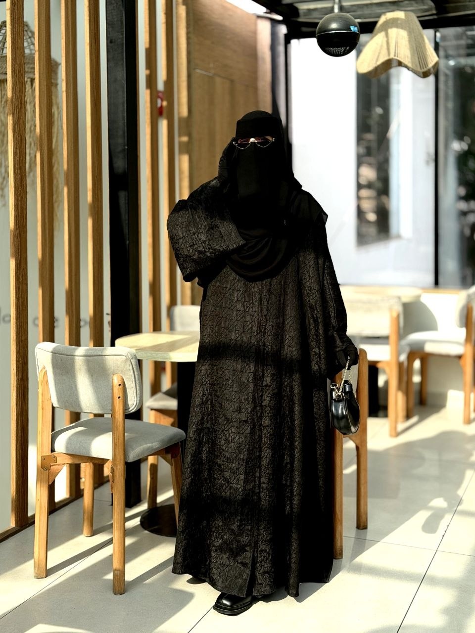 Matouba 01645 Black Abaya - Thumbnail 4
