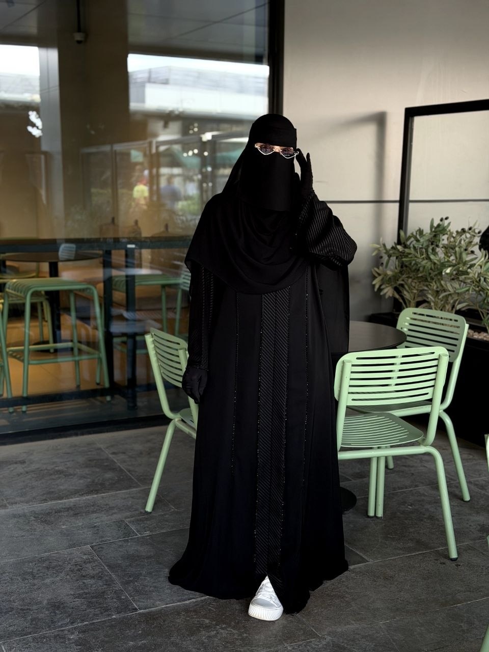 Handmade Striped Abaya - Thumbnail 5