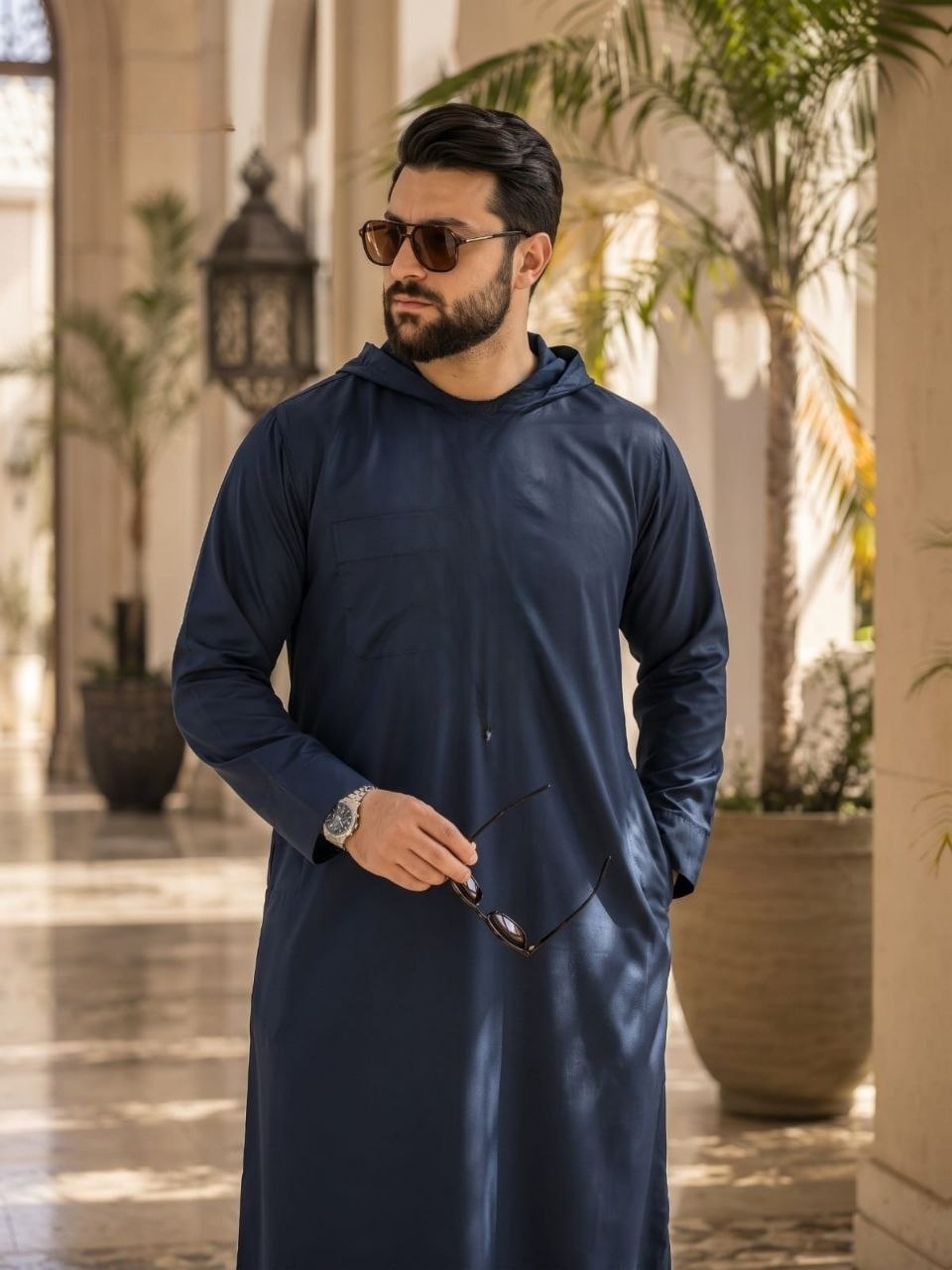 Embroidered Satin Abaya