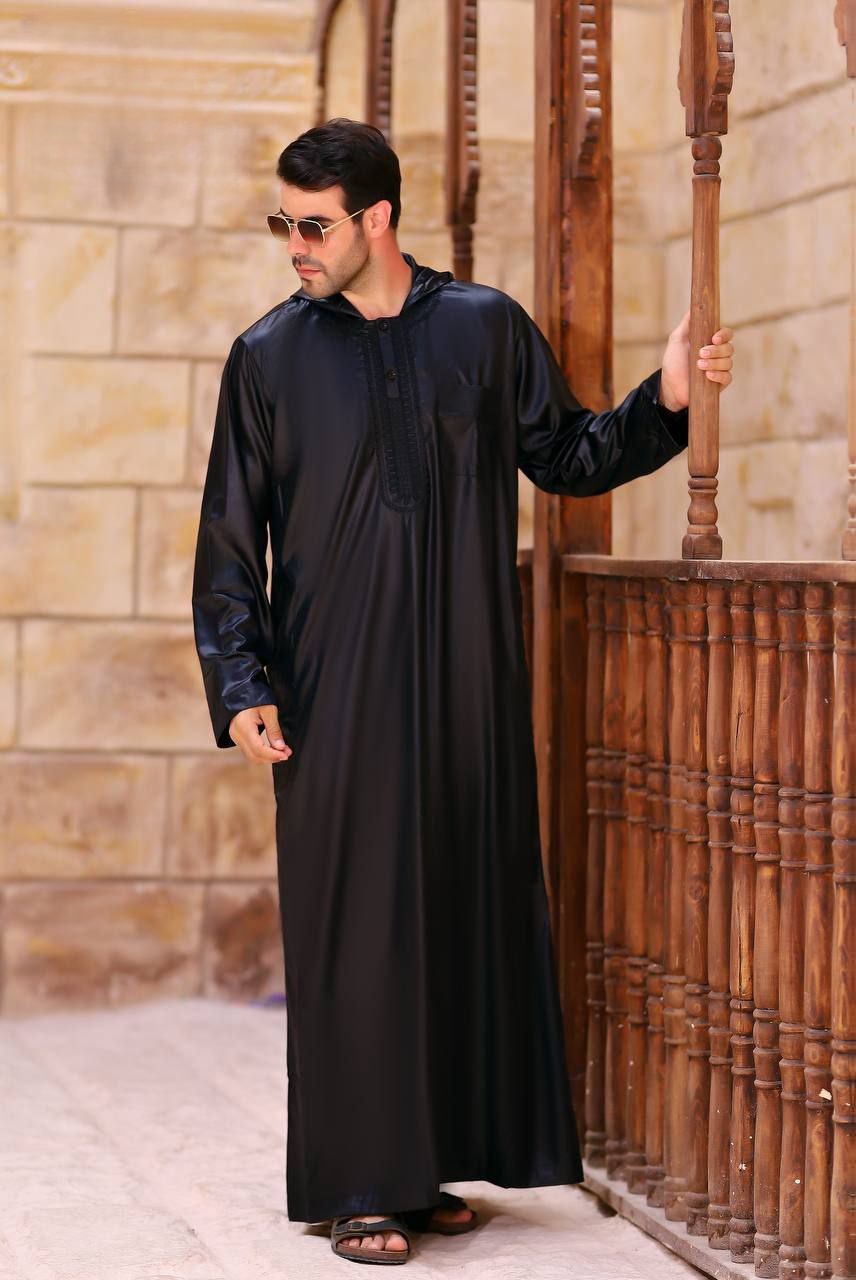 Moroccan Satin Abaya - Thumbnail 3