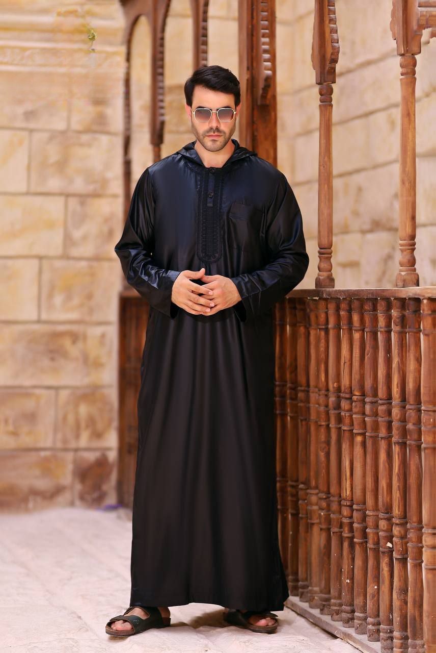 Moroccan Satin Abaya - Thumbnail 5