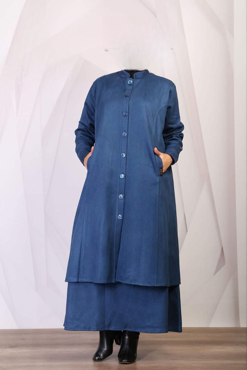 Shams Suede Dress and Skirt Set - Thumbnail 3