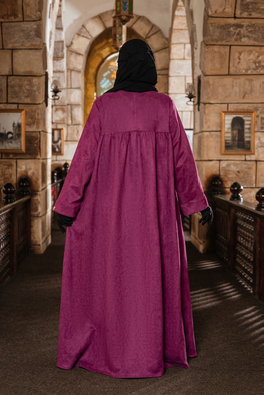 Rival Winter Suede Abaya - Thumbnail 4