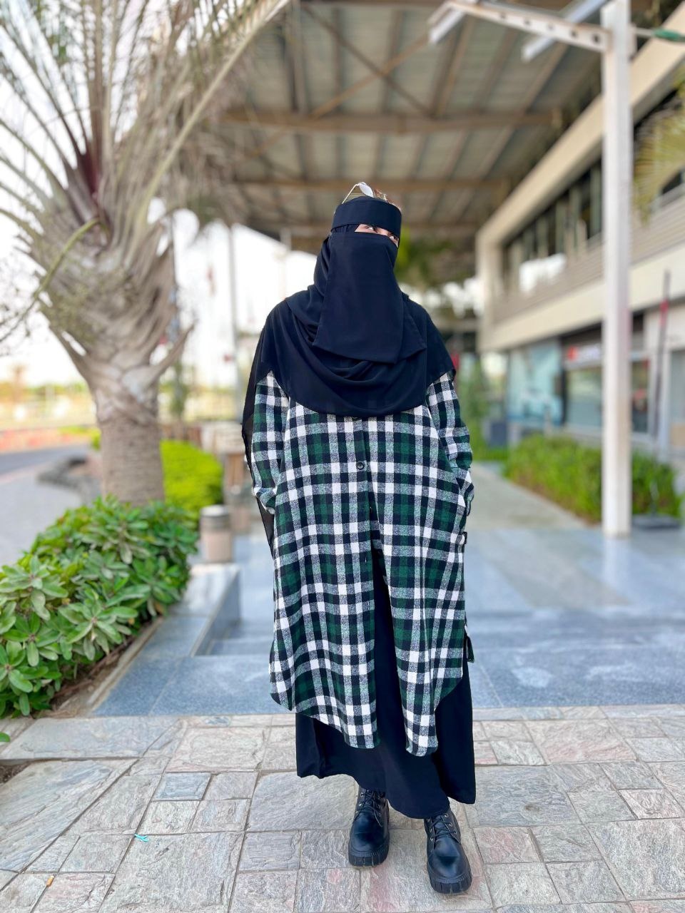 Women's Plaid Wool Shirt - Thumbnail 5