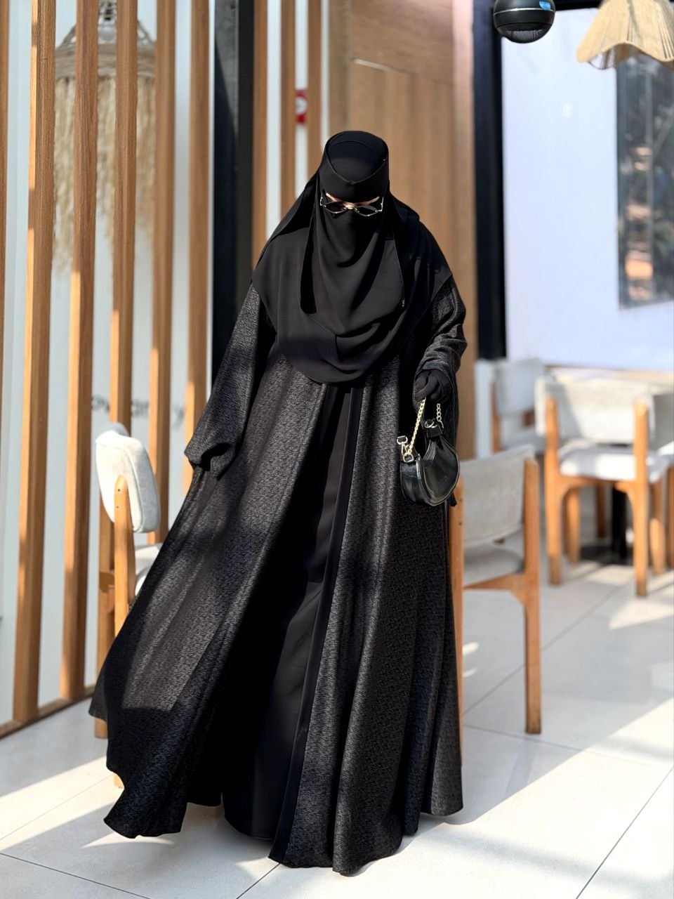 Khadija Two-Piece Robe Abaya - Thumbnail 4