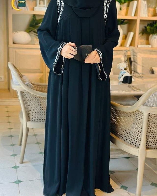 Embroidered Khair Najma Abaya - Thumbnail 4