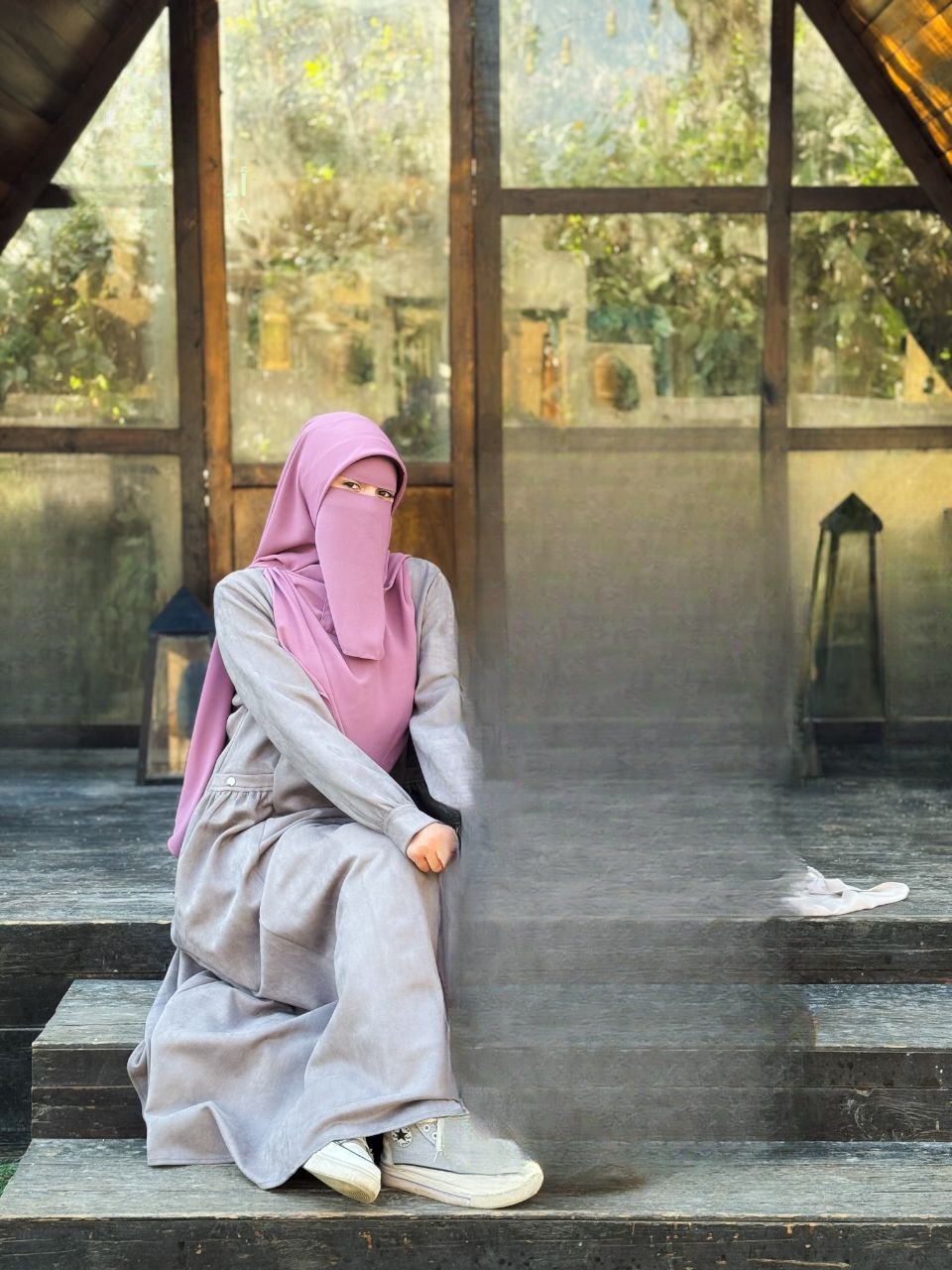 Qareer Suede Winter Abaya 102 - Thumbnail 5