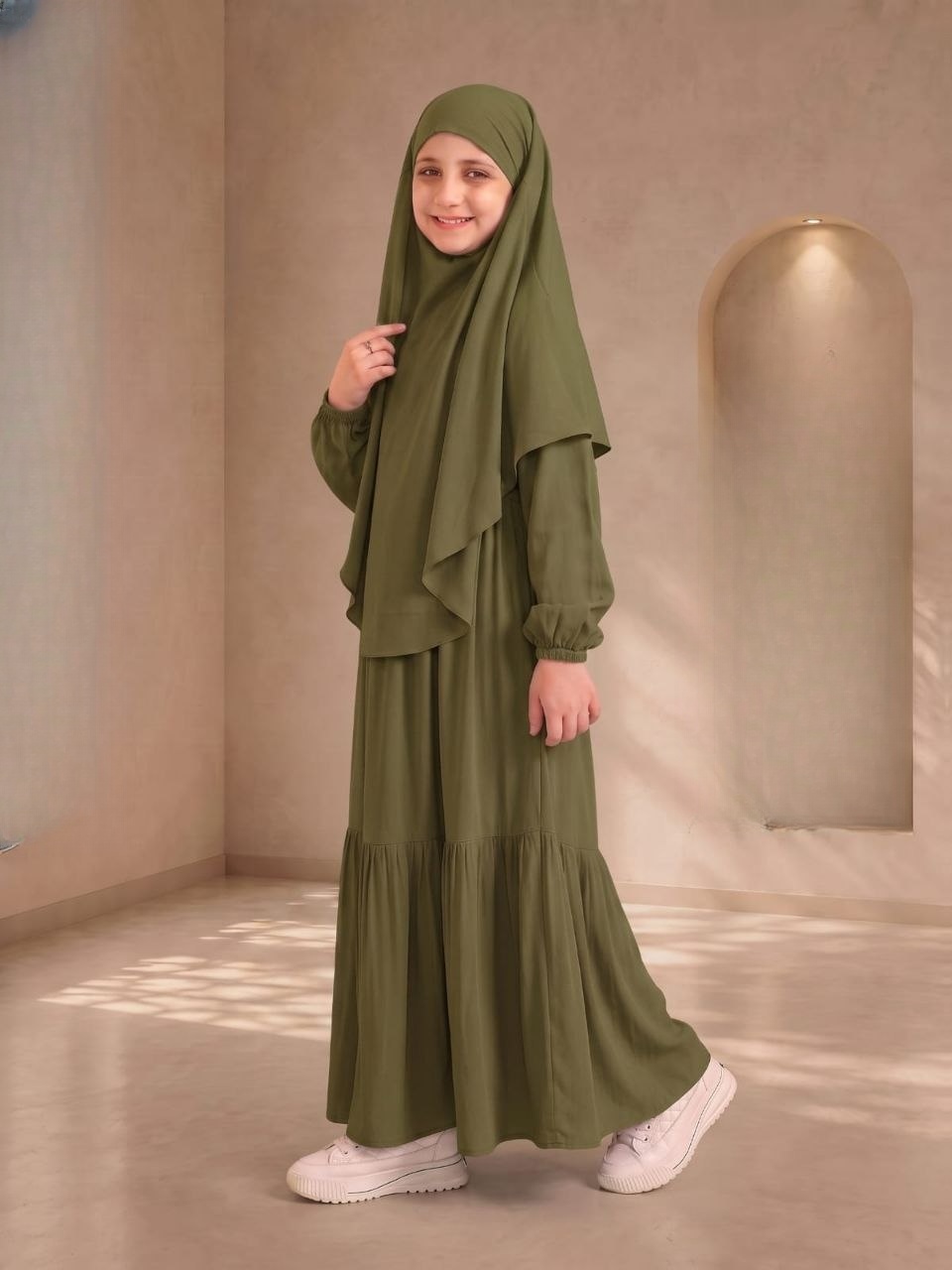 Khair Pleated Satin Isdal - Thumbnail 2