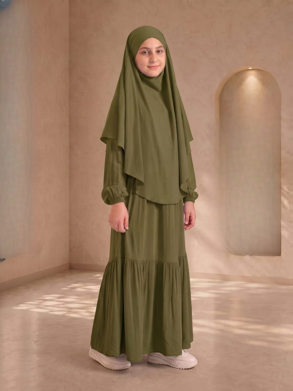 Khair Pleated Satin Isdal - Thumbnail 4