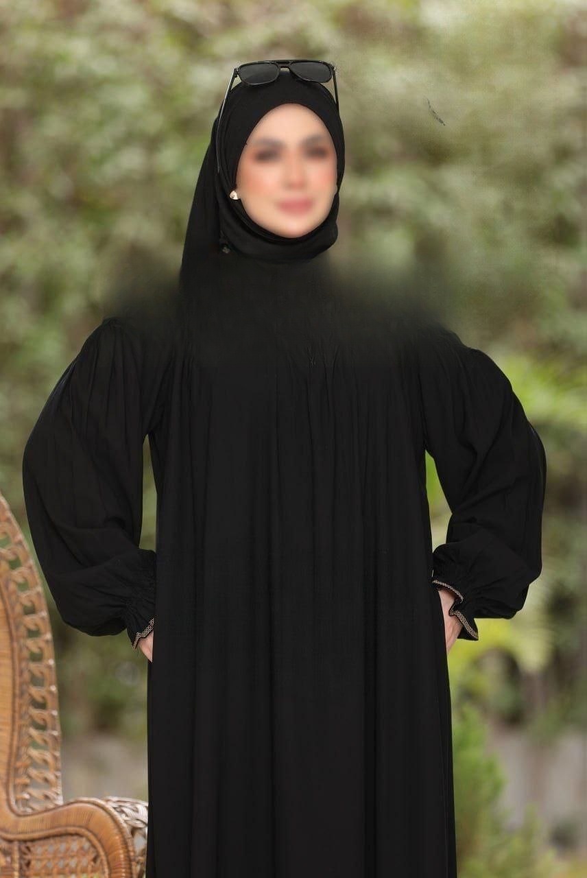 Sayra Embroidered Abaya - Thumbnail 4