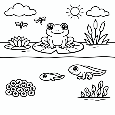 Tadpole to Frog Life Cycle