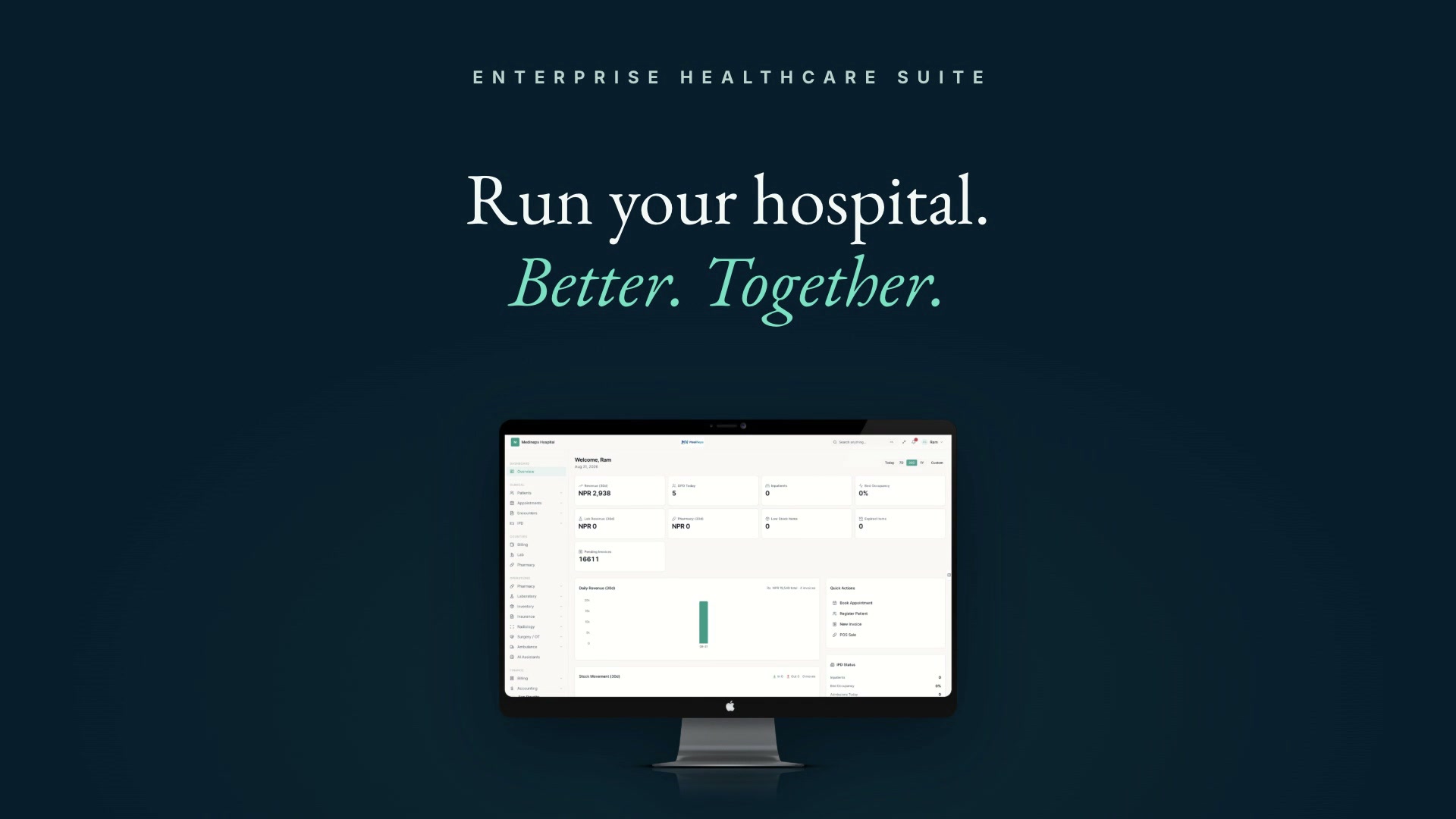 Medineps hospital management platform demo