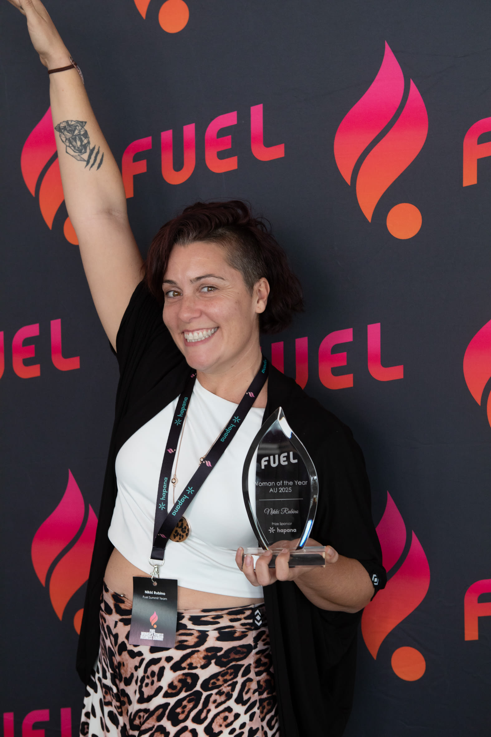 Nikki on stage at the Fuel summit