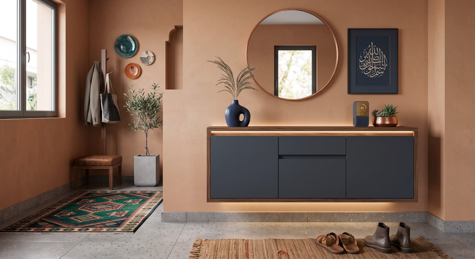Wall-Mounted Entryway Console
