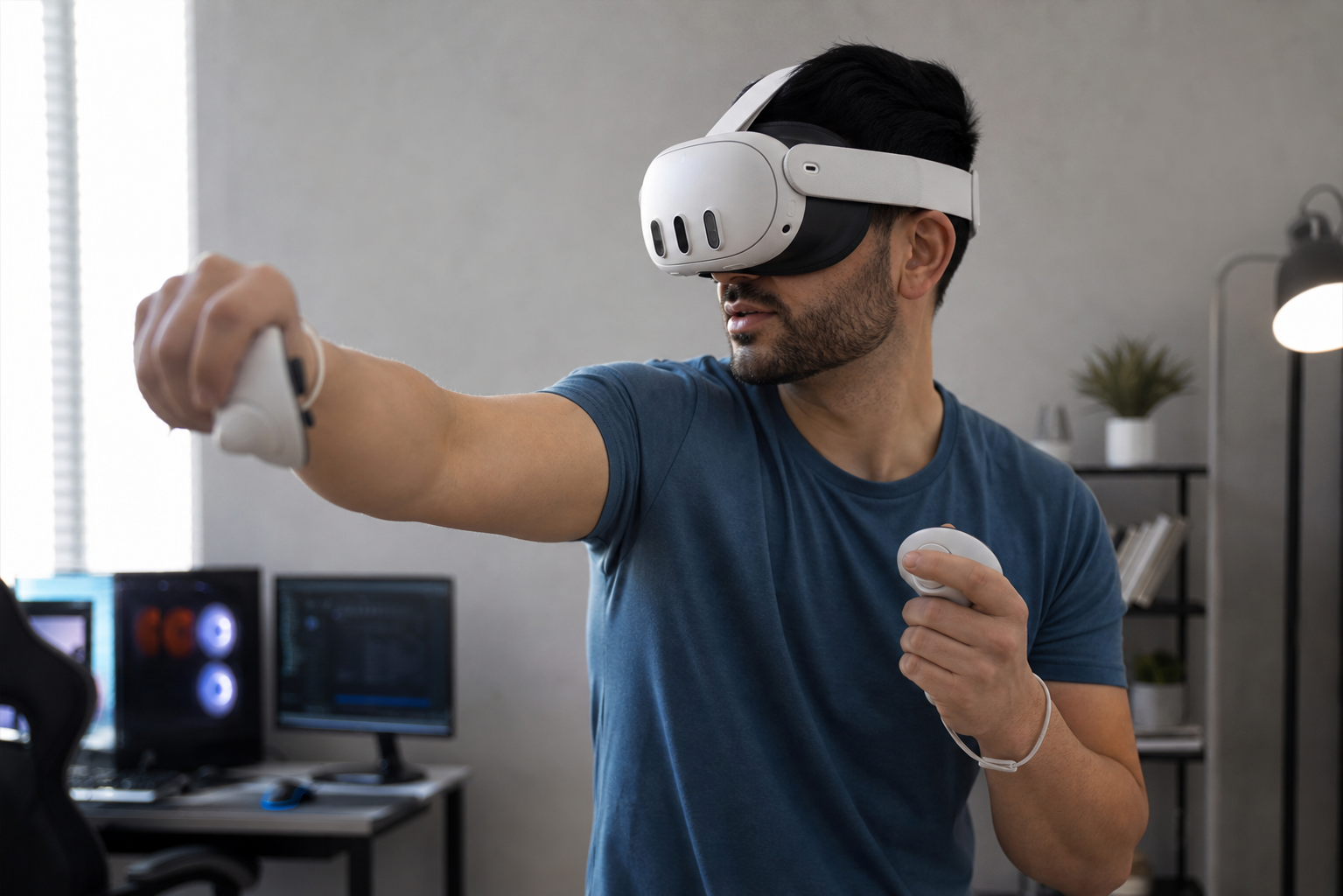 A side-by-side view of a clear VR lens and a foggy VR lens