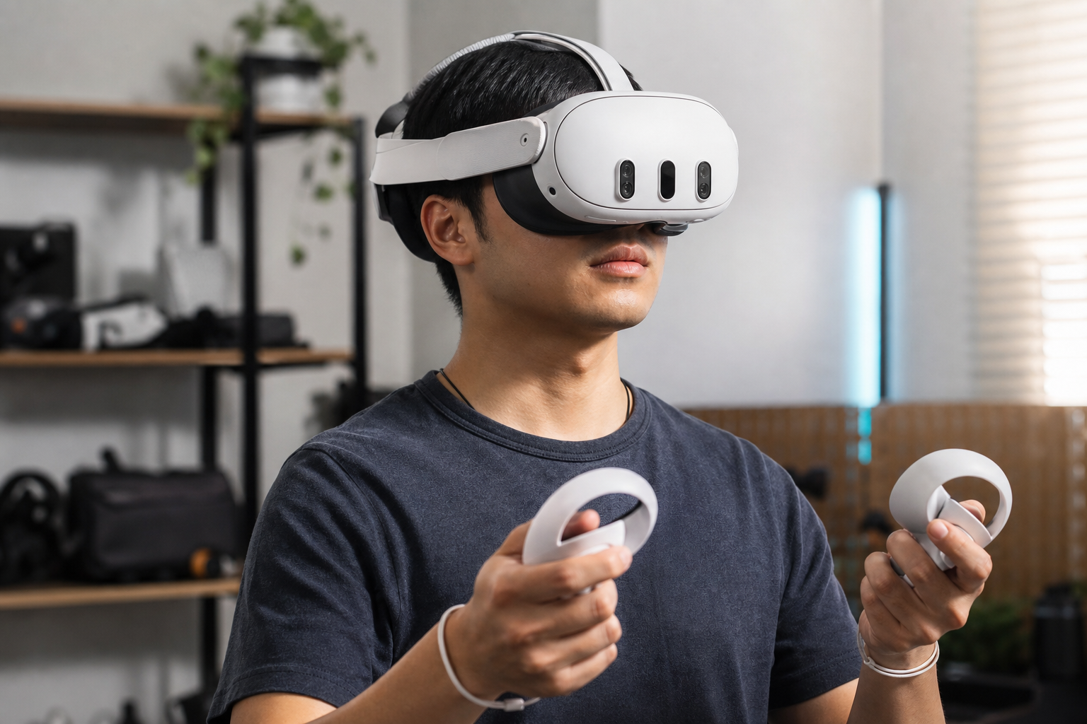 A diagram illustrating how foveated streaming works in a VR headset