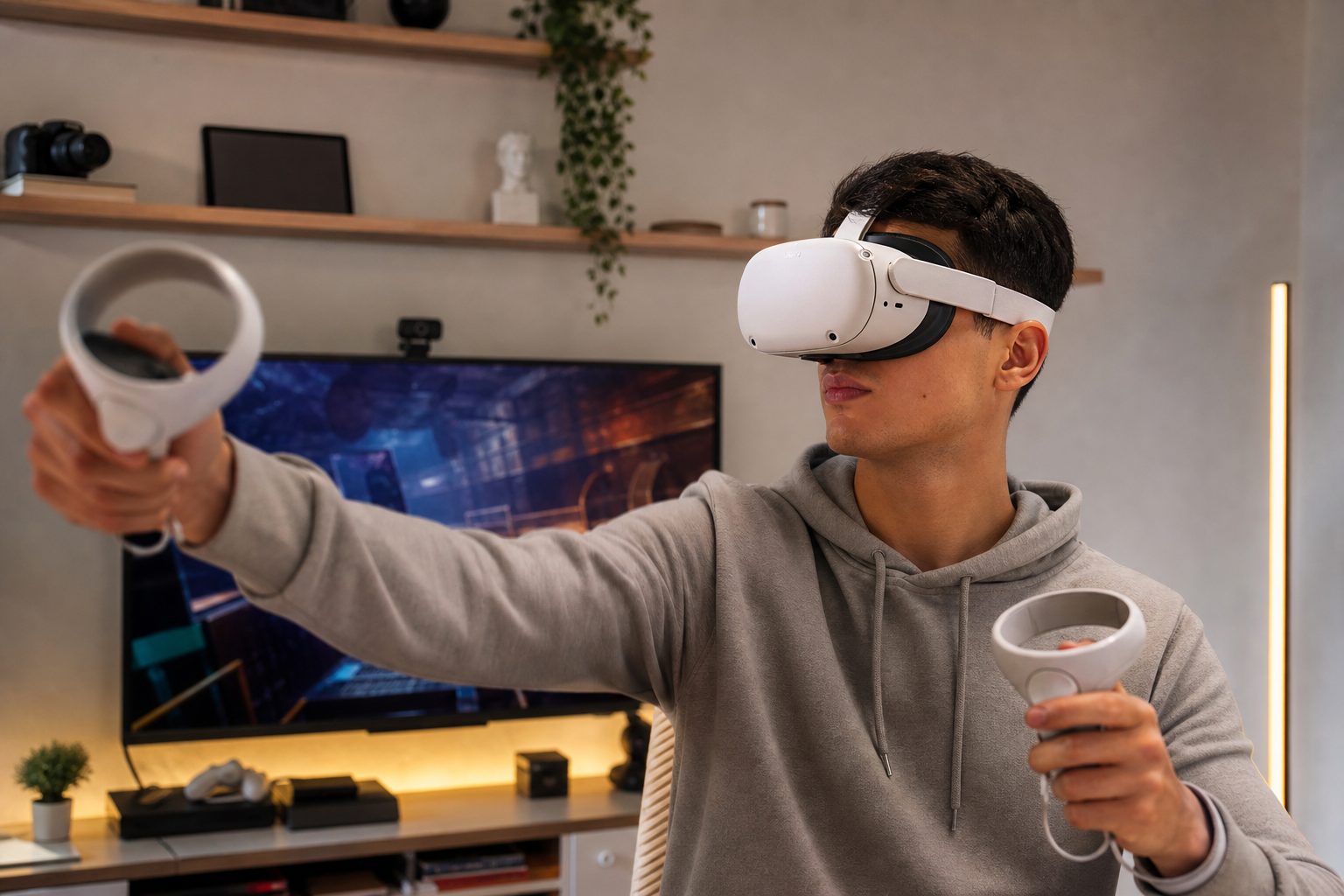 A Wi-Fi 6E dongle for dedicated VR streaming plugged into a computer