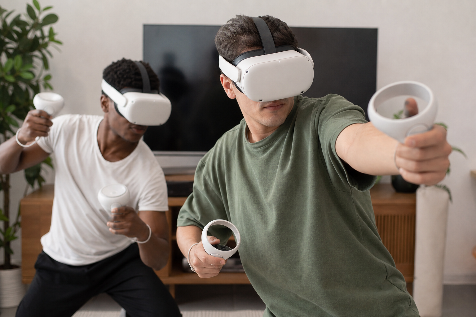 A side-by-side comparison showing a completely clean and dry Quest facial interface next to the used VR sweat mask that absorbed all the moisture.