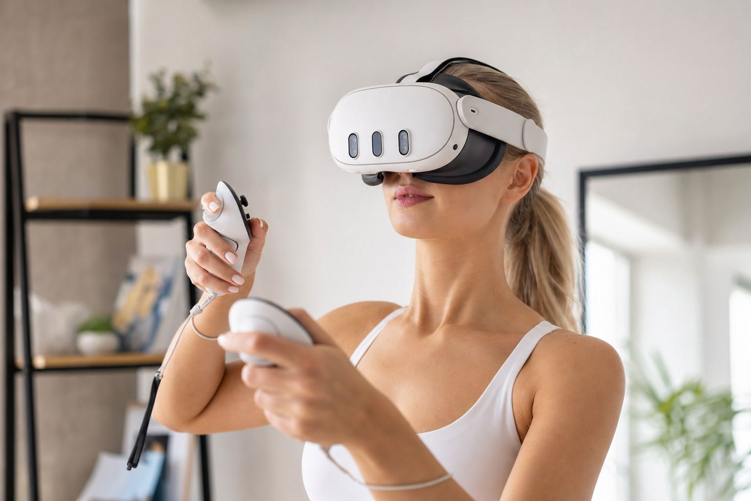 A person hand-washing a black VR sweat mask in a white sink to remove makeup.