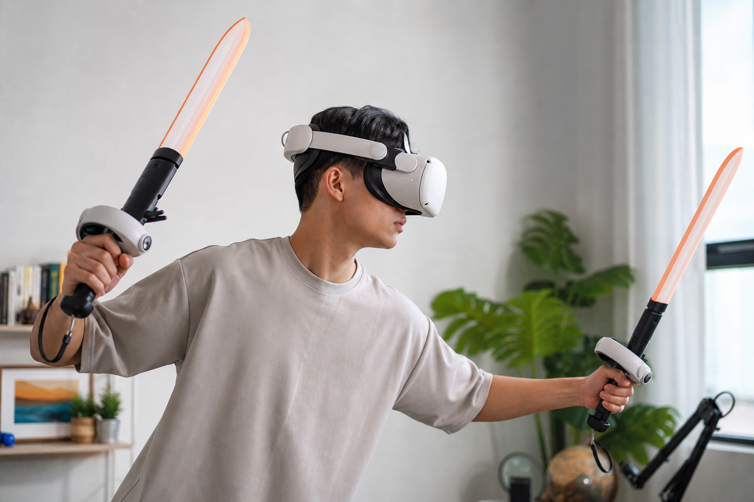 VR Sword accessory for Meta Quest 2 and Asgard's Wrath 2 game case