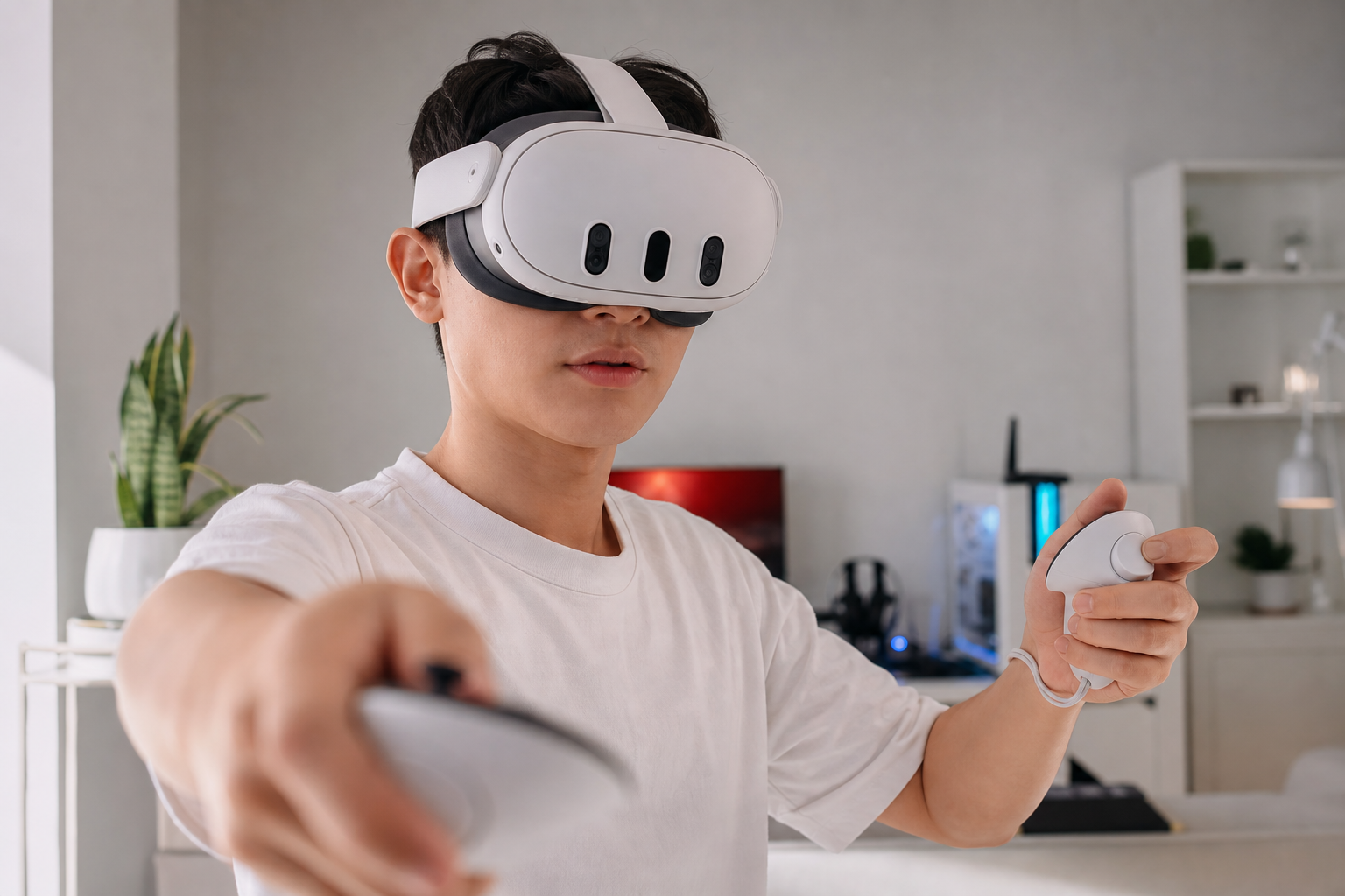 A side-by-side comparison showing a sweat-soaked VR mask next to a clean, dry Quest Pro facial interface foam.