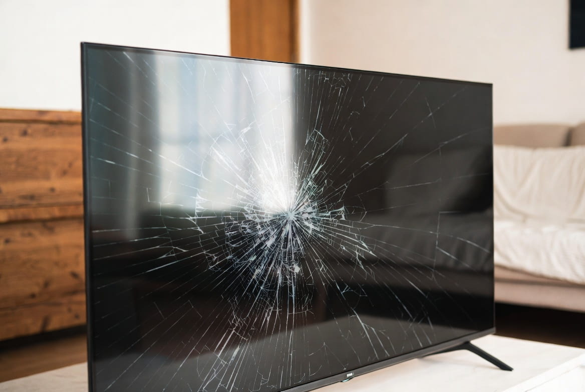 Napuknut ekran televizora - zamena panela se kod televizora retko isplati