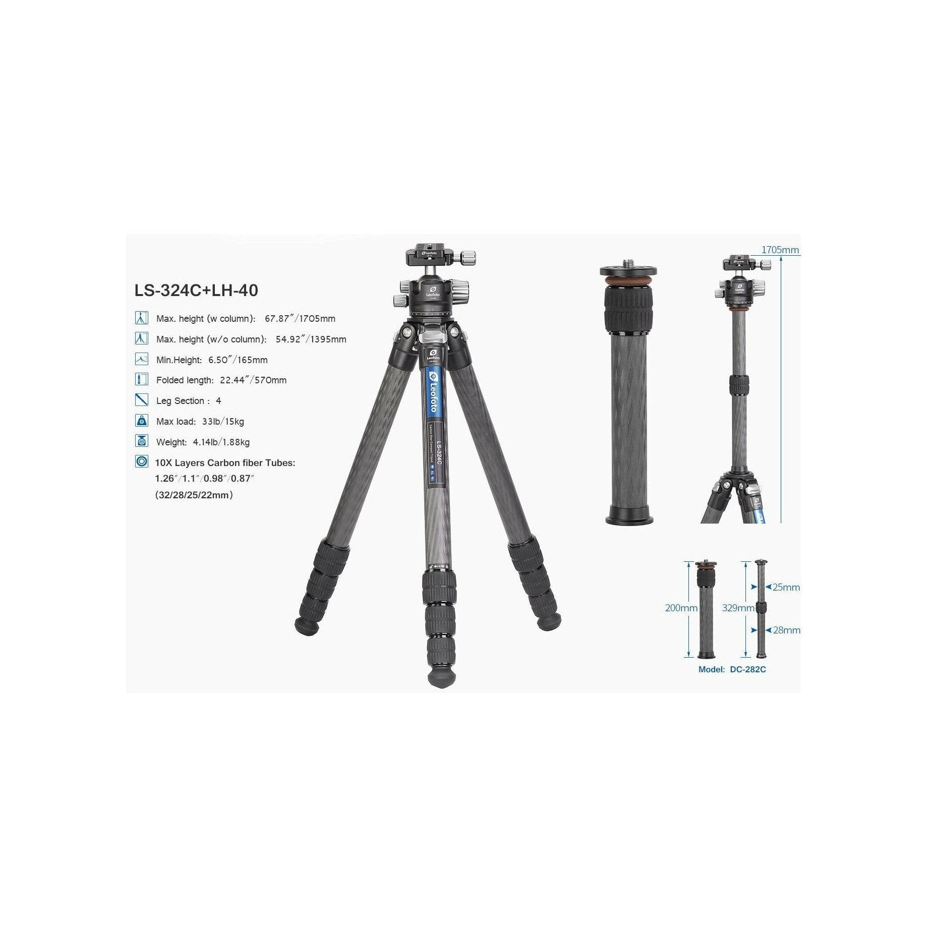 Leofoto LS-324C + LH-40