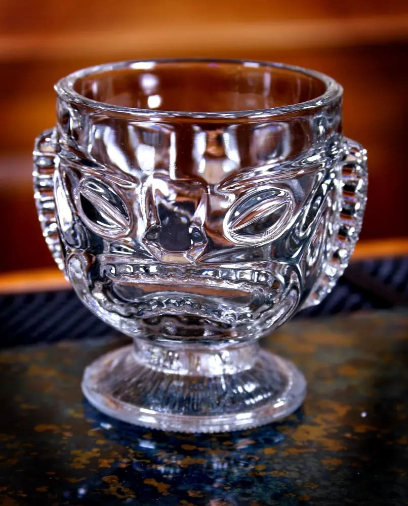 16 oz. Glass Tiki Mug, Happy & Sad