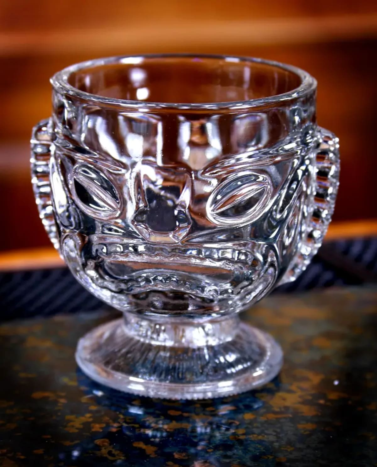 16 oz. Glass Tiki Mug, Happy & Sad view 1