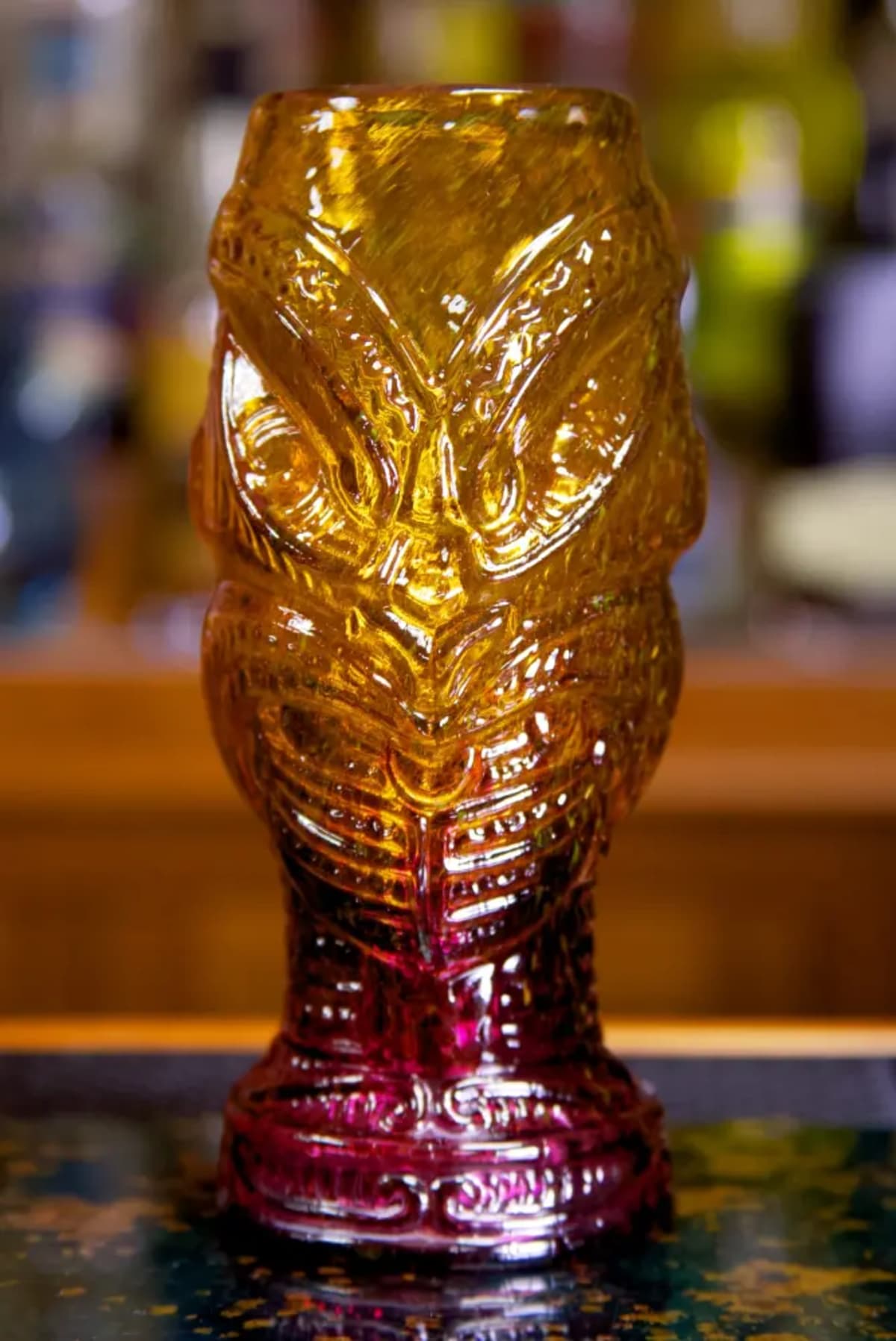 Head Hunter Glass Tiki Mug view 1