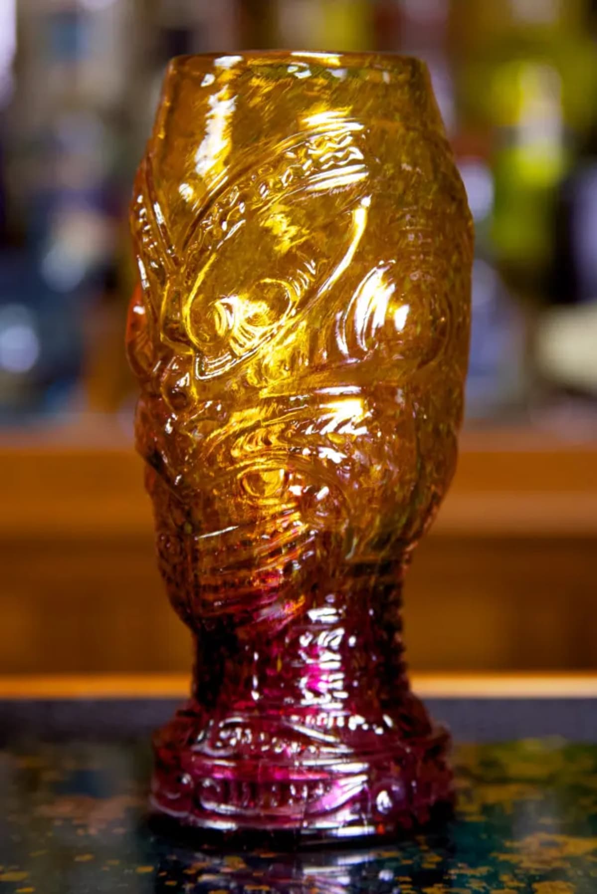 Head Hunter Glass Tiki Mug view 3