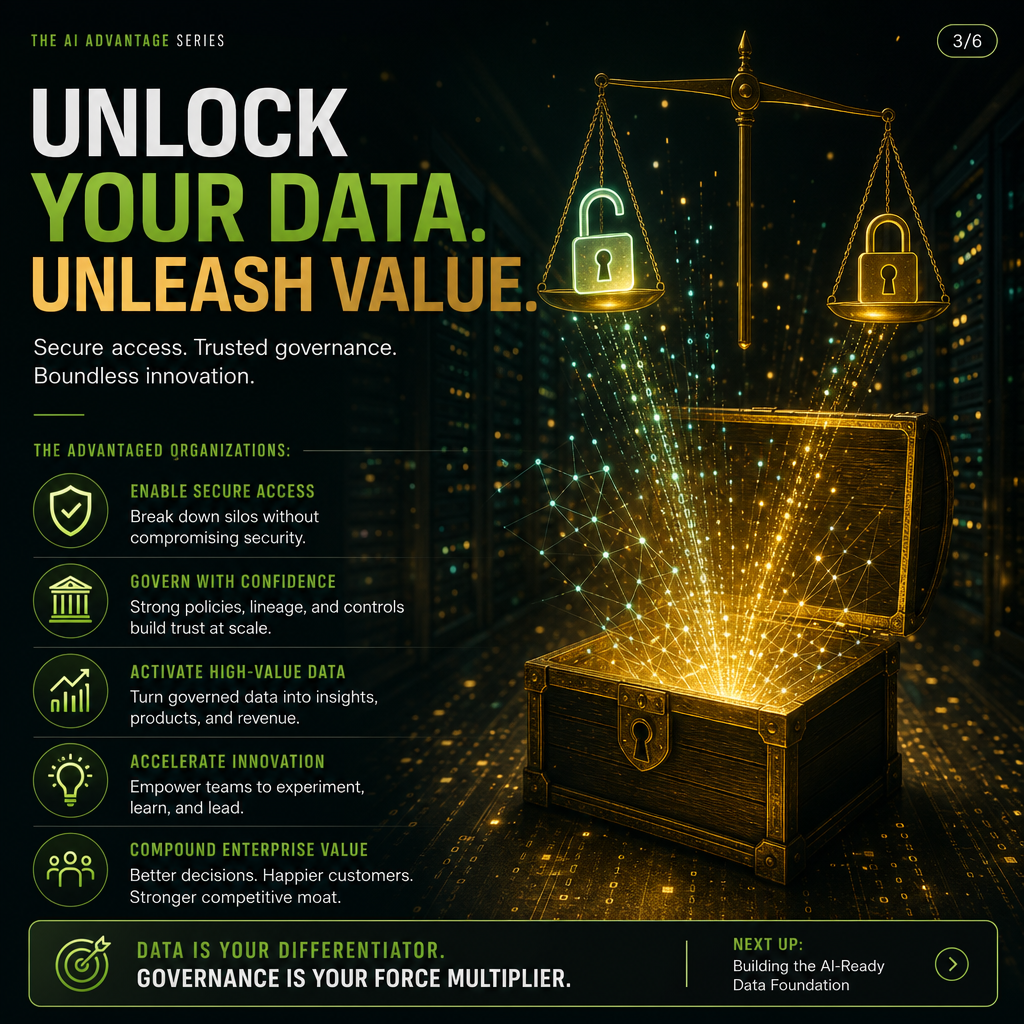 Glowing open treasure chest releasing data streams with a balance weighing open versus closed padlocks, symbolizing open-weights AI