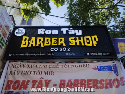 chữ nổi barber shop đẹp mắt tại bình dương