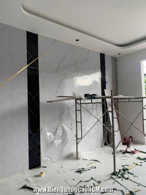 thi công ốp tường pvc vân đá đẹp tại Đồng Nai