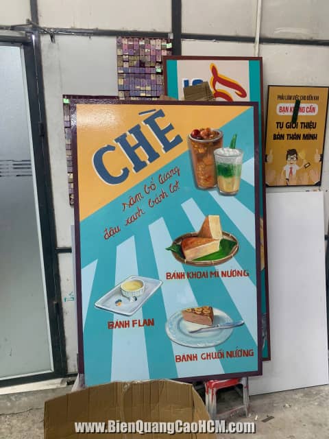 bảng hiệu quán chè bánh flan HCM, Bình Dương, Đồng Nai