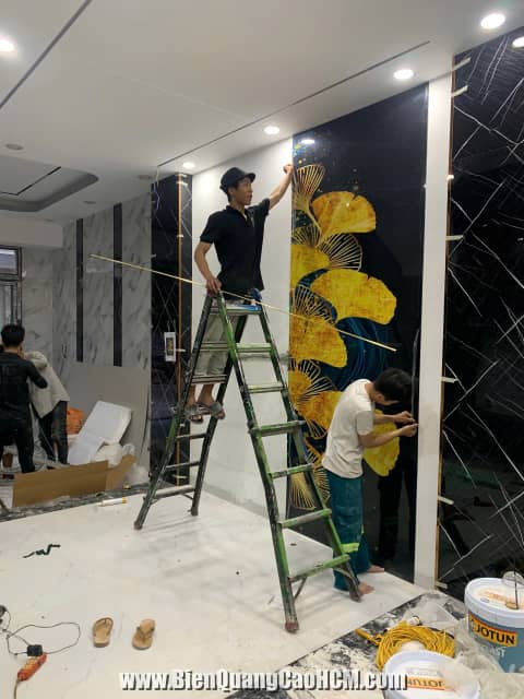 thi công ốp pvc nano showroom spa văn phòng tại đồng nai