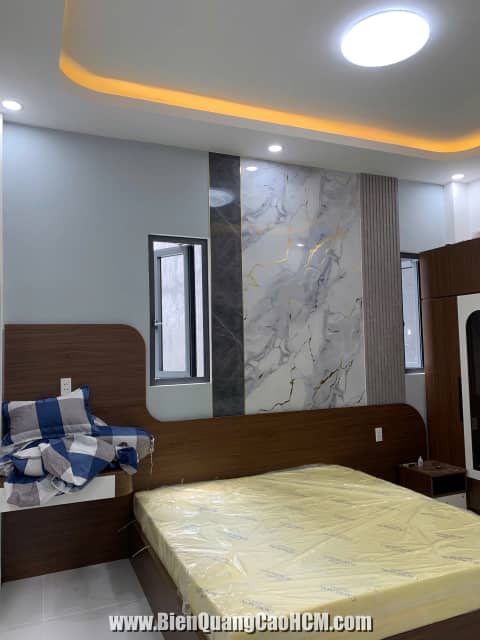 trang trí đầu giường phòng ngủ bằng pvc giả đá Đồng Nai