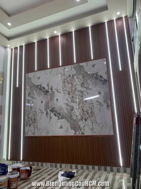 ốp tường trang trí phòng khách sang trọng hcm bình dương đồng nai